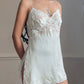 Victoria's Secret Ivory Silk Slip Dress — Lace Trim