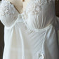 Linea Donatella White Mesh Babydoll Dress — Lace Appliqué Cups
