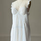 Linea Donatella White Mesh Babydoll Dress — Lace Appliqué Cups