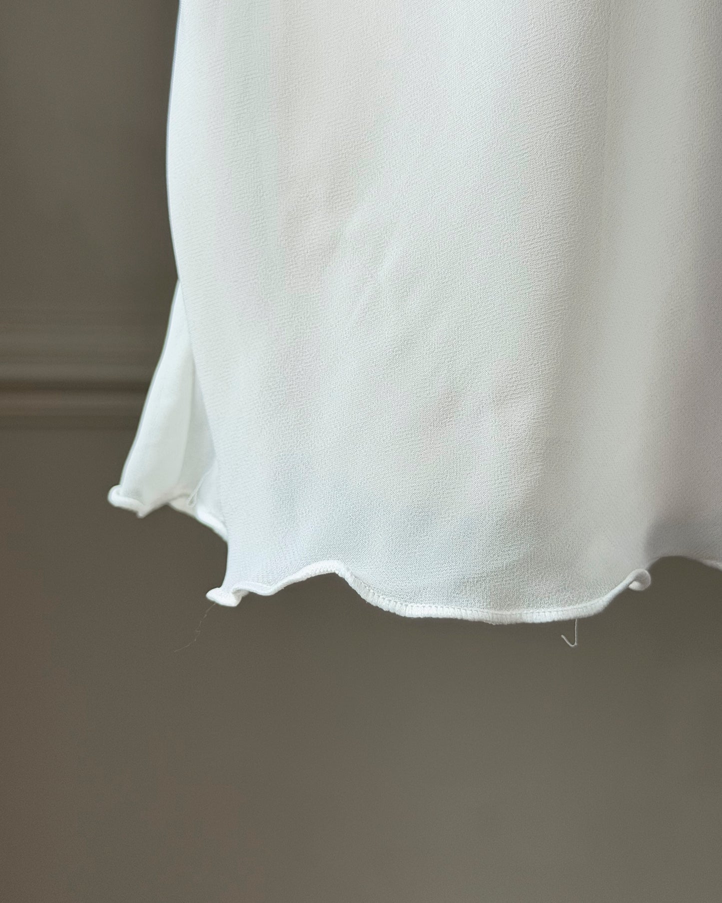 Linea Donatella White Mesh Babydoll Dress — Lace Appliqué Cups
