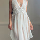 Delicates Ivory Lace Babydoll Dress — Deep V-Neck