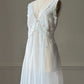 Delicates Ivory Lace Babydoll Dress — Deep V-Neck