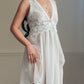 Delicates Ivory Lace Babydoll Dress — Deep V-Neck