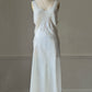 Intimo Amore White Satin Slip Dress — Embroidered Butterfly Motif