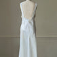 Intimo Amore White Satin Slip Dress — Embroidered Butterfly Motif