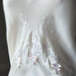 Intimo Amore White Satin Slip Dress — Embroidered Butterfly Motif