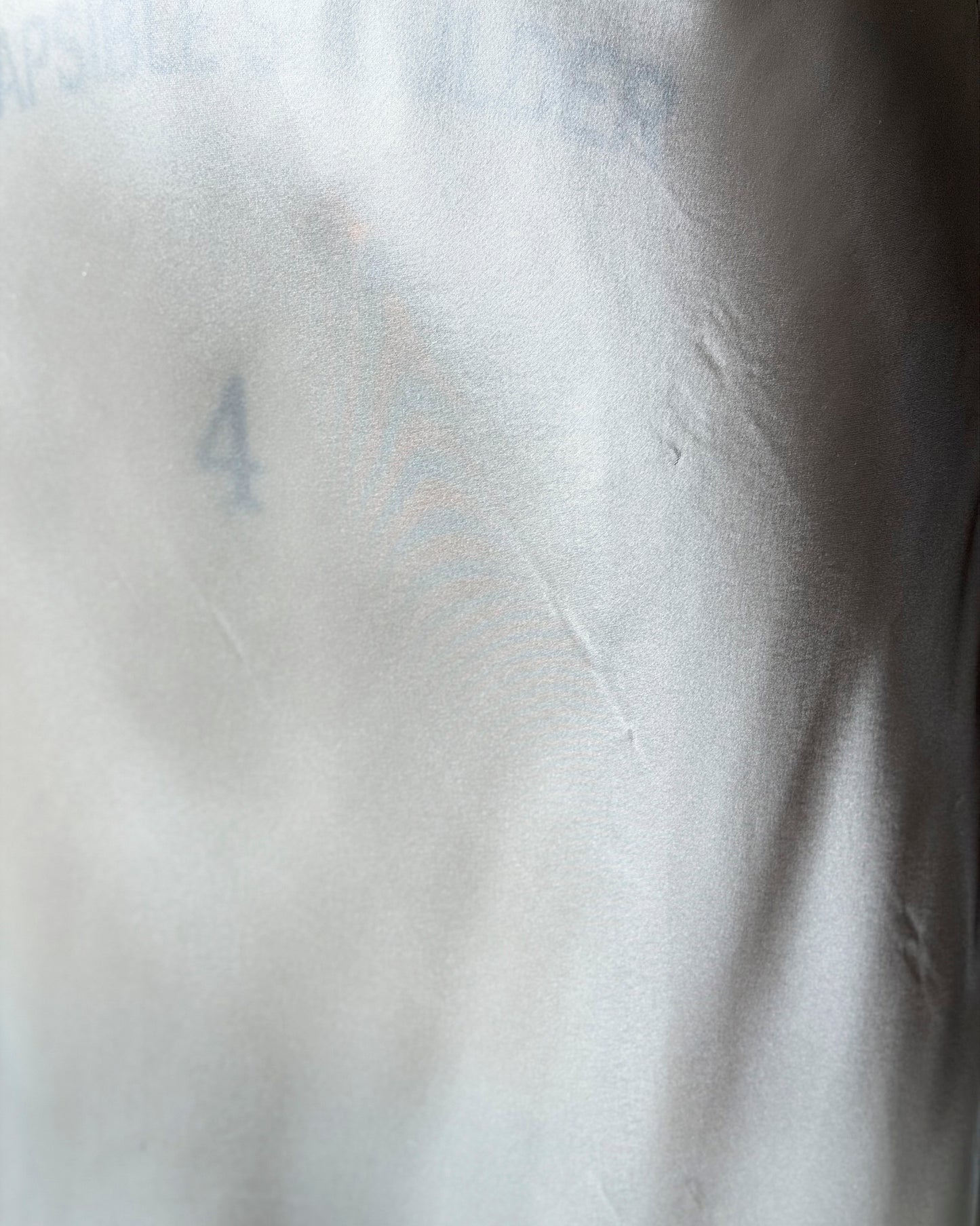 Intimo Amore White Satin Slip Dress — Embroidered Butterfly Motif