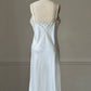 Victoria's Secret White Satin Maxi Slip Dress — Lace Appliqué Bodice