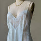 Jolie Two Pearl Sage Nylon Lace Panel Slip Dress — Floral Lace & Jacquard