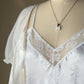 Vintage Sheer Lace Robe – Ivory Chiffon