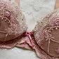 Elegant Vintage Rosy Bra with Ribbon Bows