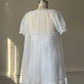 Vintage Sheer Lace Robe – Ivory Chiffon
