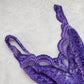 80’s vintage Victoria’s Secret Complete Laced Embroidery Bodysuit in Russian Violet
