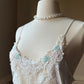 Vintage 80's Victoria's Secret Silk Bodysuit with a Beautiful Pastel Rosettes