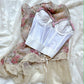 Dreamy Sheer Vintage Floral Dress featuring Rose Garden Prints with Soft Lace Skirt