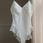 Victoria's Secret Satin Pearl Bodysuit features Embroidered Underbust