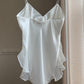 Victoria's Secret Satin Pearl Bodysuit features Embroidered Underbust