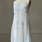 Vera Wang for Fidelta White Peignoir Set — Mesh Chemise & Satin Robe