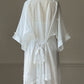 Vera Wang for Fidelta White Peignoir Set — Mesh Chemise & Satin Robe