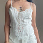 Victoria's Secret White Jacquard Bralette Top — Lace Front Panel