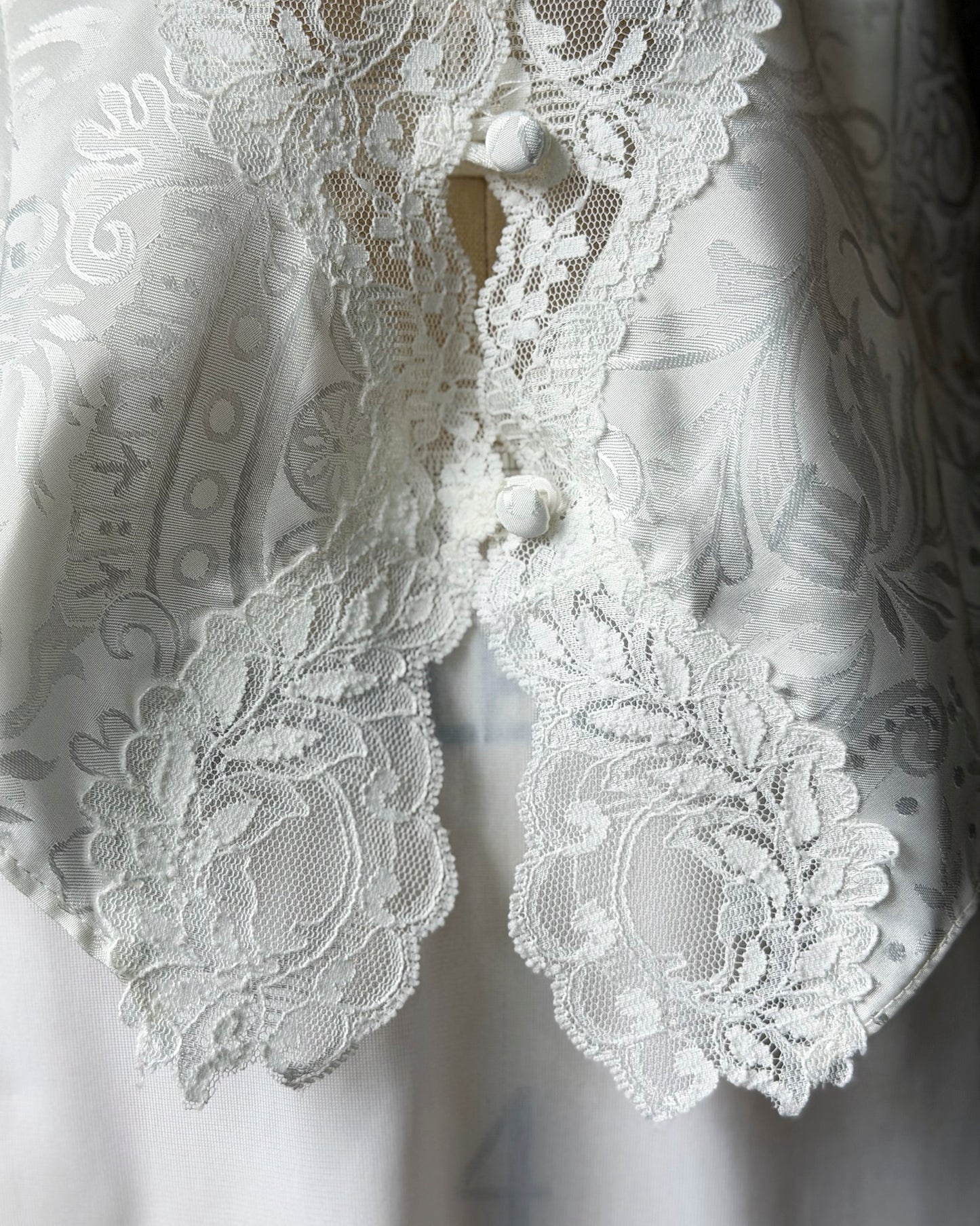 Victoria's Secret White Jacquard Bralette Top — Lace Front Panel