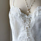 Victoria's Secret White Jacquard Bralette Top — Lace Front Panel