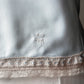 Vintage Dior Baby Blue Satin Cami — V-Neck Champagne Lace Trim & CD Monogram