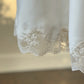 Vintage ivory satin slip dress – romantic lace trim lingerie maxi dress