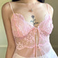 Sheer Victoria's Secret Cherry Blossoms Open Top Slip Dress