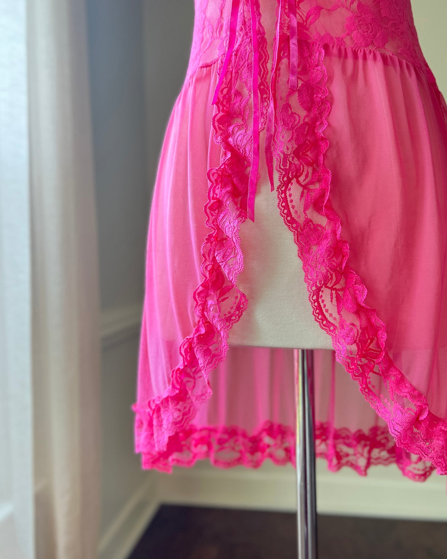 Rosy Fairy Open Top Dress featuring Floral Laced Bodice