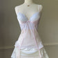 Regal Babydoll Special Corset featuring Soft Laced Bustier with Sheer Polkas Bodice