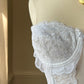 Ethereal Fairy Sheer Strapless Corset featuring Laced Bodice with Ruffled Trimmings