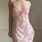 Eblin’s Vintage Print Dress featuring Unique Ribbon Stitching