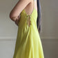 Unique Lime Green Victoria’s Secret Silk Slip Dress