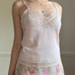 Vintage Christian Dior’s Satin Cropped Camisole featuring Floral Lace Lining