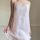Victorian Era Inspired Rayon Babydoll Dress in Blush Pink featuring Intricate Lace Details