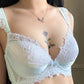 Mermaidcore Bustier Bra featuring Laced Details and Polka Dots Fabric