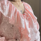 Victoria's Secret Blush Pink Oversized Long Sleeves Blouse featuring Embossed Paisley Fabric
