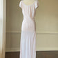 Vintage 30s Style Rayon Dress featuring Daisy Embroidery Pattern