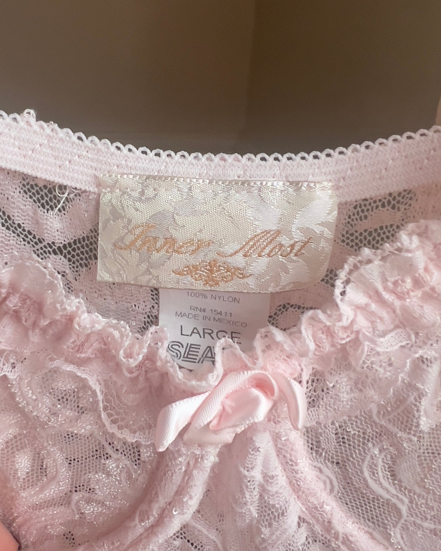 Romantic Sheer Floral Laced Slip in Soft Pink featuring Complete Floral Lace