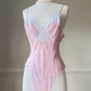 Baby Blushed Bodysuit featuring Lace Trimmings Detail with Embossed Patterned Fabric