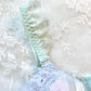 Mermaidcore Bustier Bra featuring Laced Details and Polka Dots Fabric