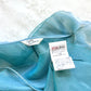 Iridescent Mermaidcore Cropped Organza in Teal Blue