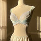 Mermaidcore Bustier Bra featuring Laced Details and Polka Dots Fabric