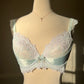 Mermaidcore Bustier Bra featuring Laced Details and Polka Dots Fabric