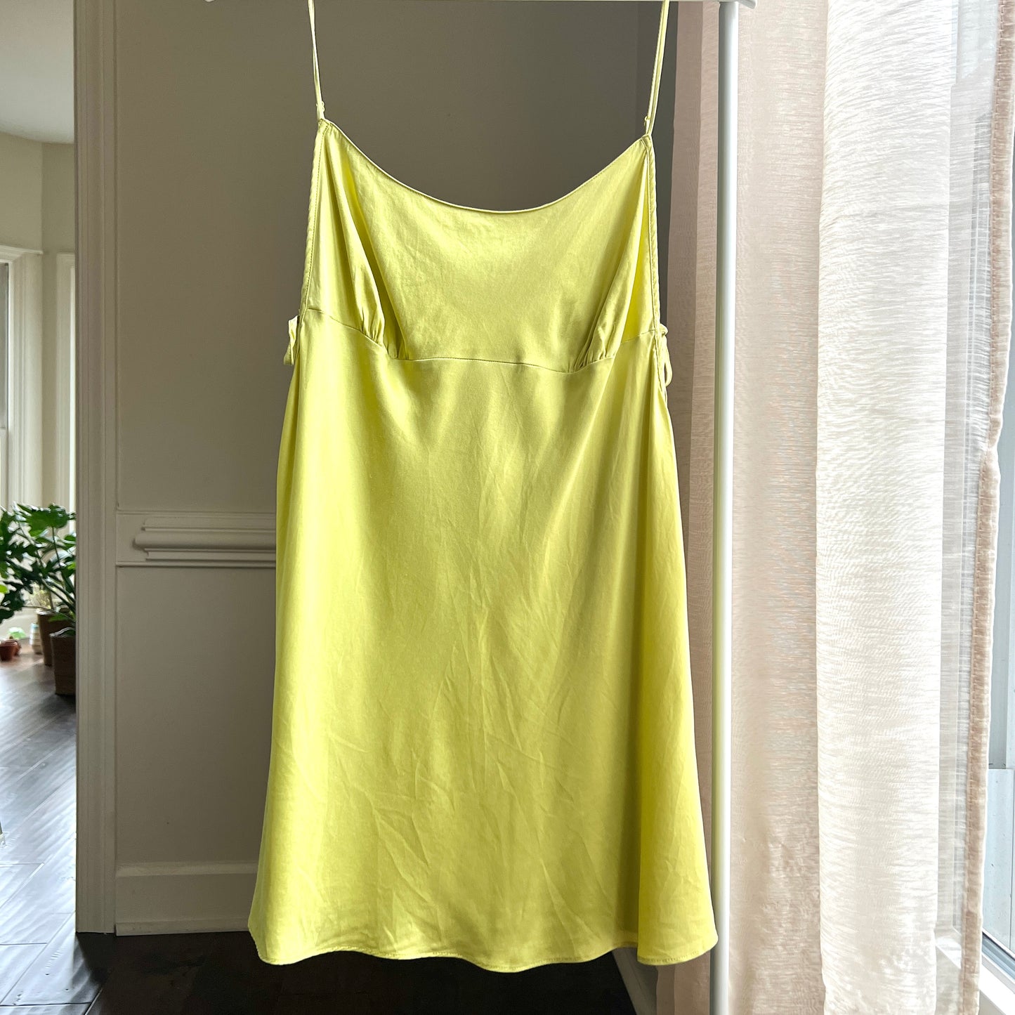Unique Lime Green Victoria’s Secret Silk Slip Dress