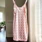 Eblin’s Vintage Print Dress featuring Unique Ribbon Stitching