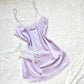 Milky Lavender Christian Dior Satin Slip featuring Paisley Laced Bustier and Lace Hemline Trimmings